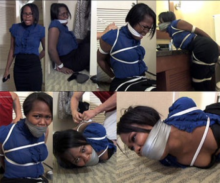 Girl Next Door Bondage - Hotel Manager Kept Gagged In His Room